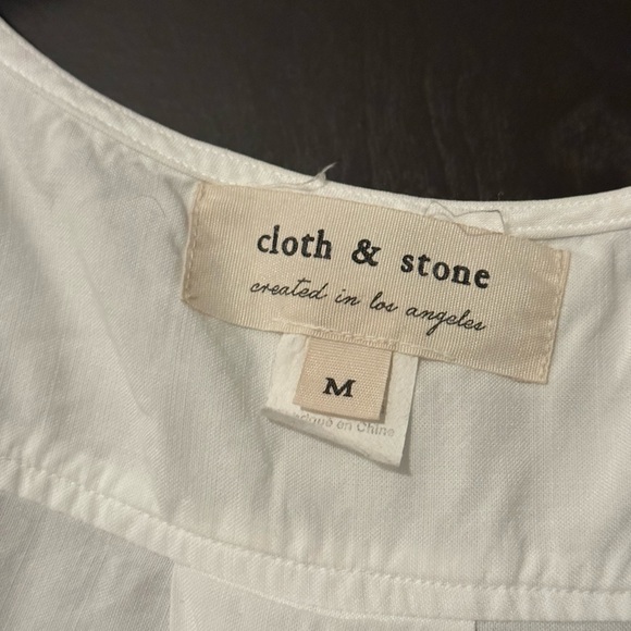 ANTHROPOLOGIE CLOTH & STONE Side Button Scallop tank Sz.M - Picture 10 of 10